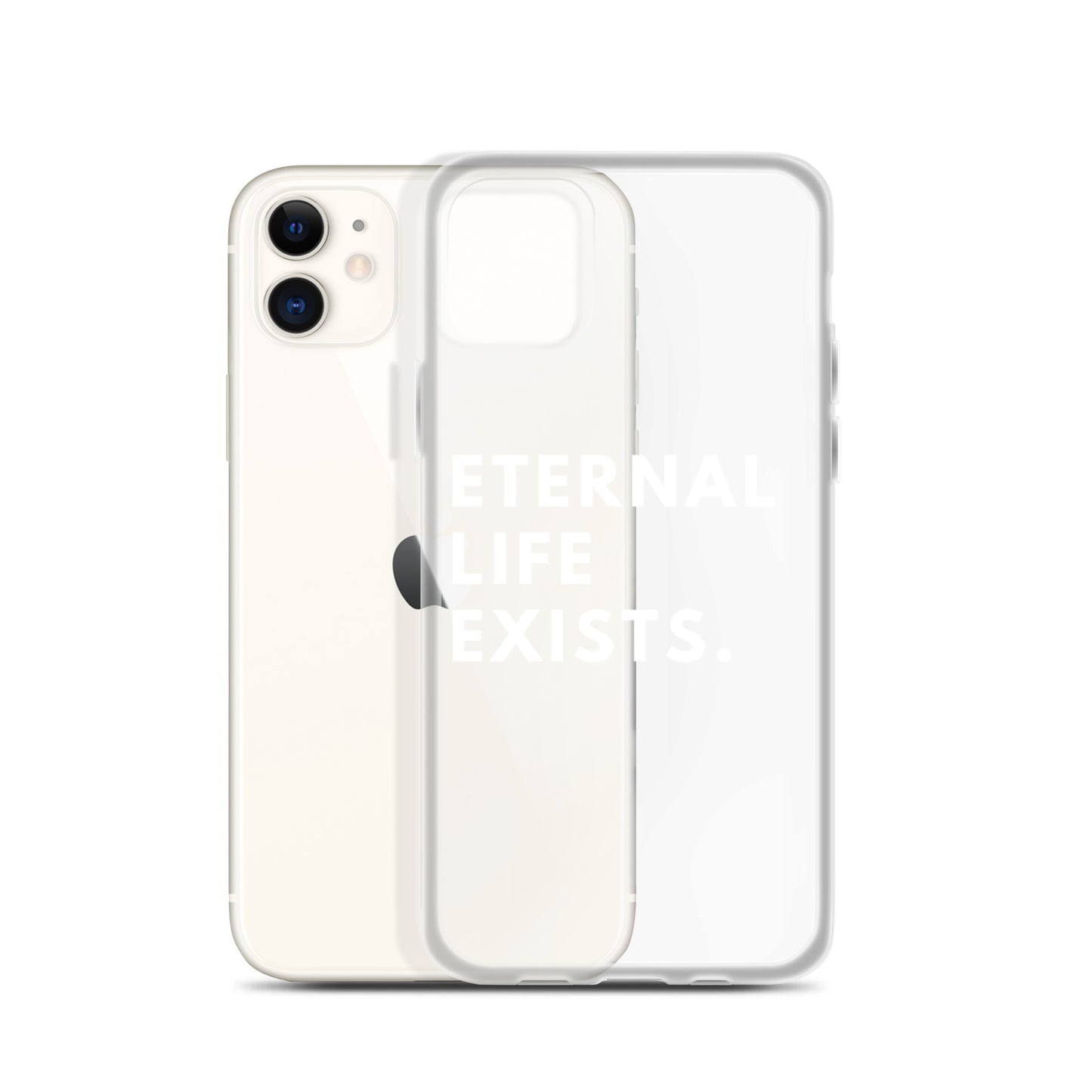 Eternal Life Exists White Letter iPhone Case