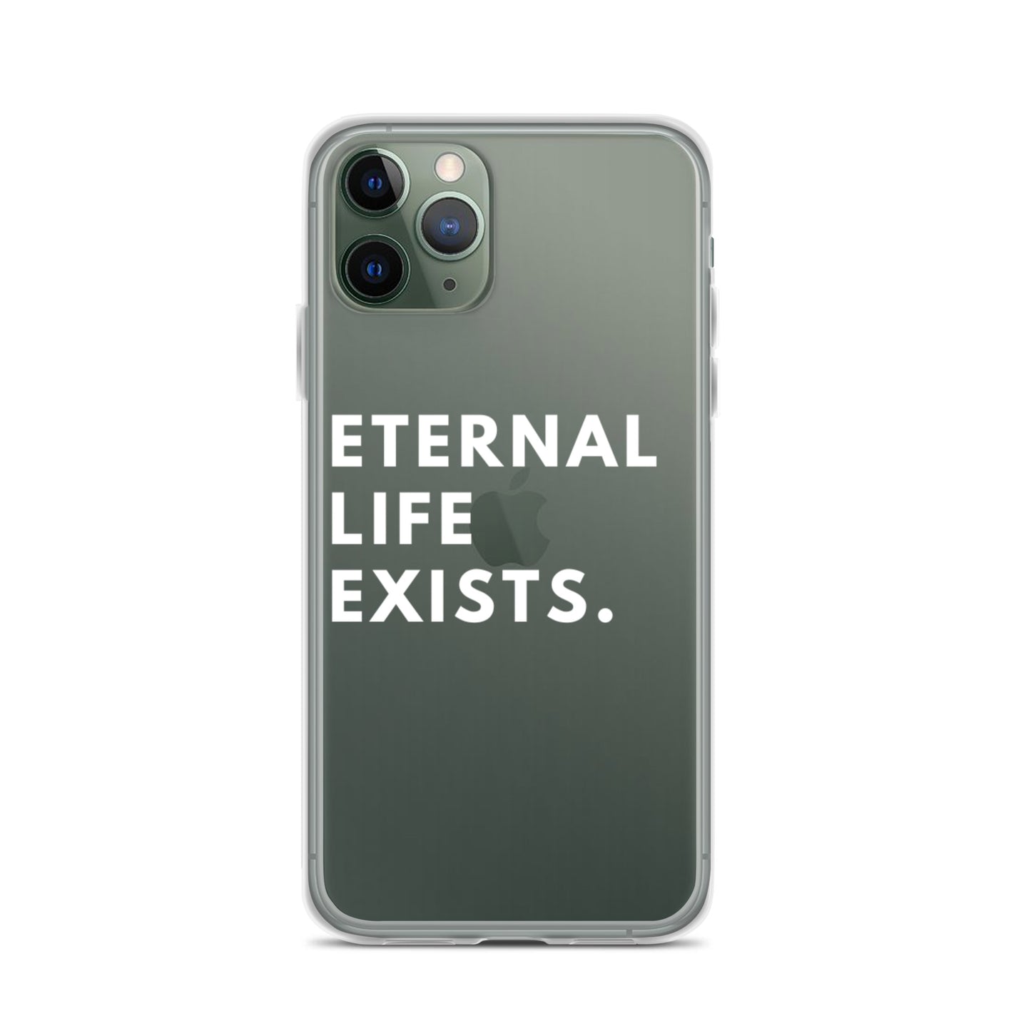 Eternal Life Exists White Letter iPhone Case