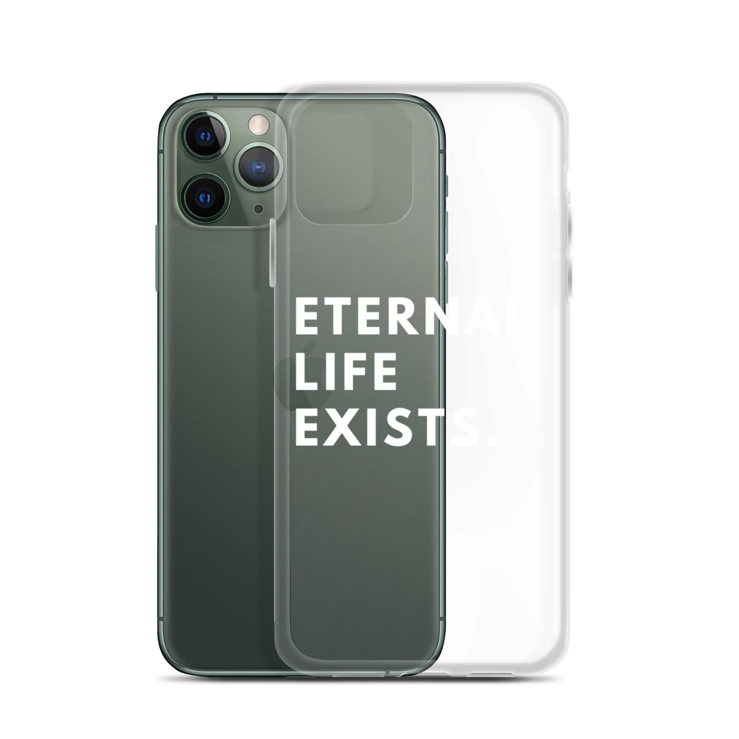 Eternal Life Exists White Letter iPhone Case