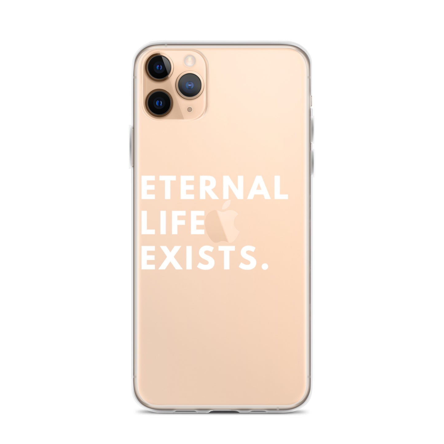 Eternal Life Exists White Letter iPhone Case