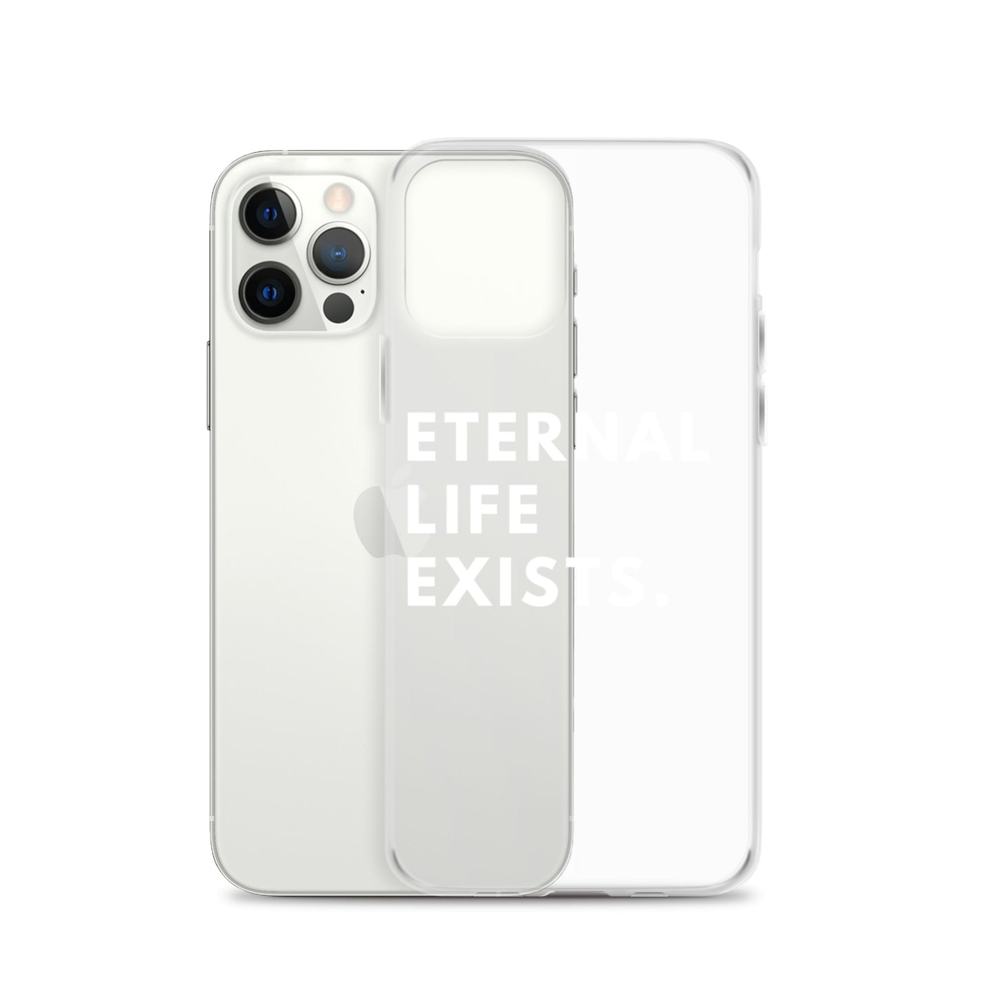 Eternal Life Exists White Letter iPhone Case