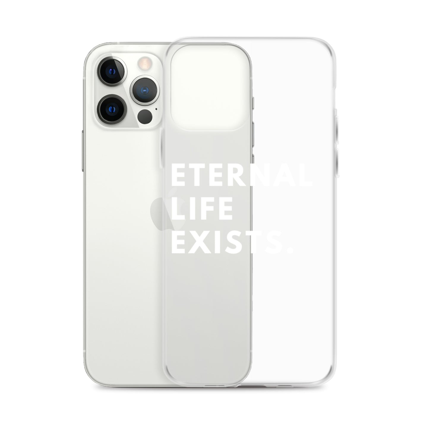 Eternal Life Exists White Letter iPhone Case
