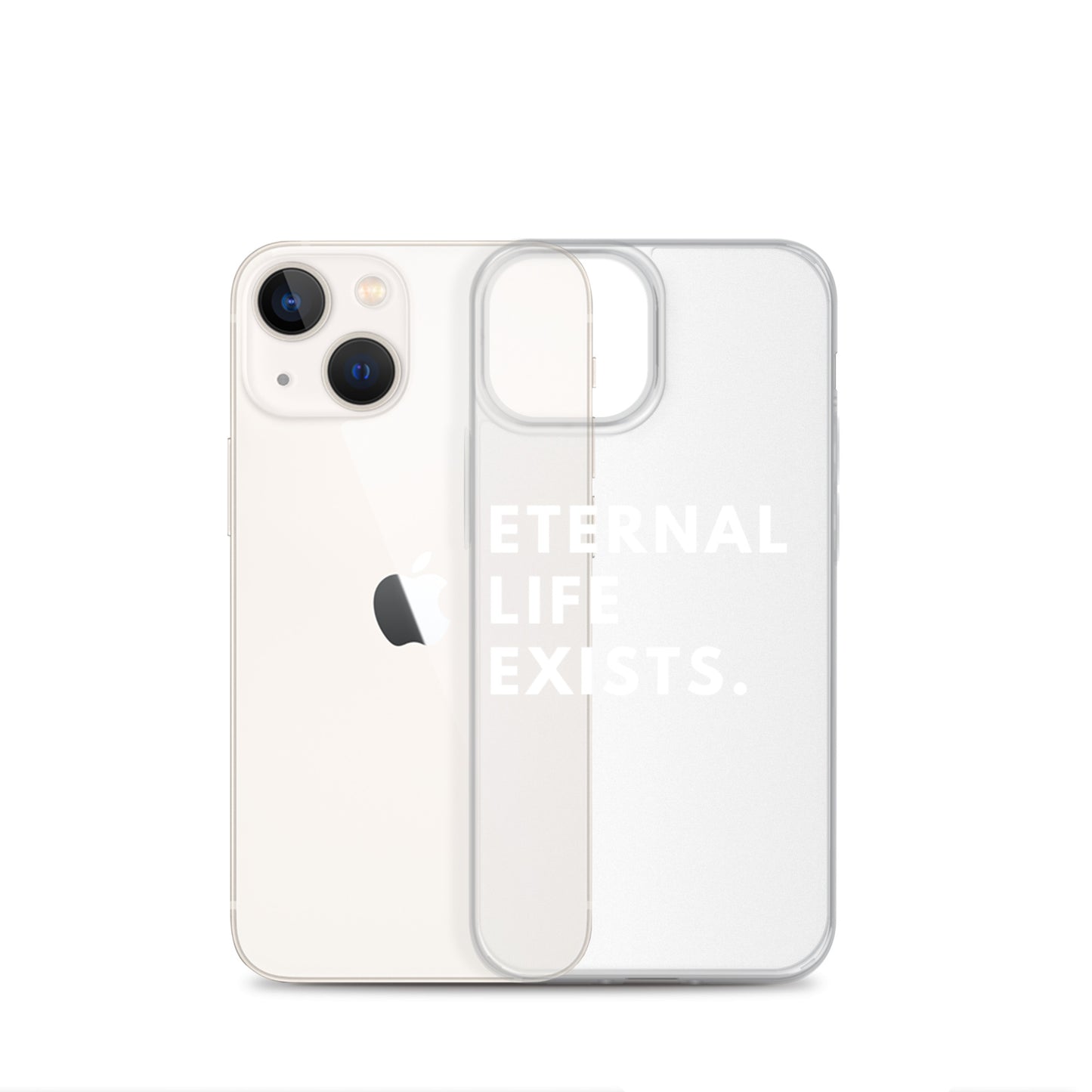 Eternal Life Exists White Letter iPhone Case