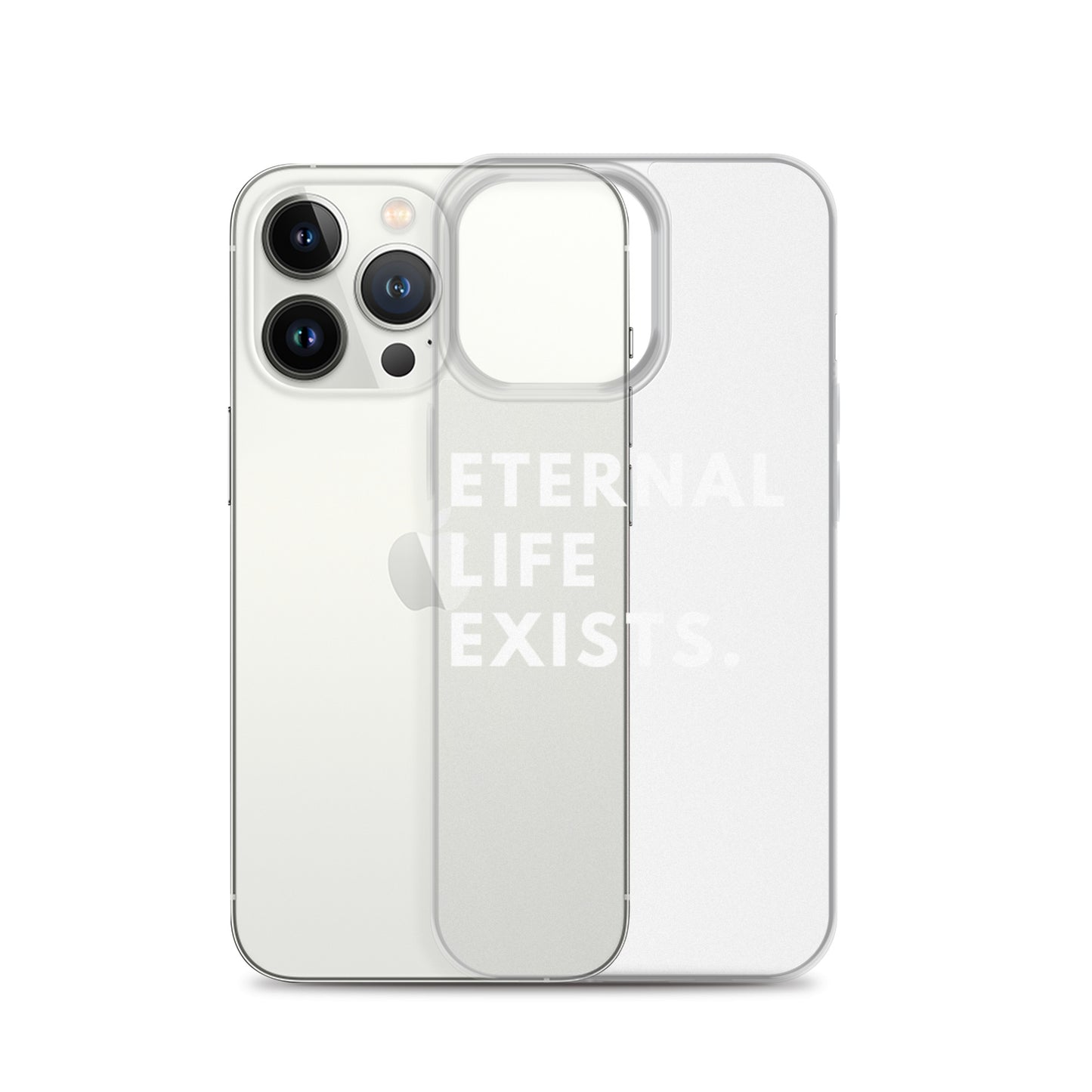Eternal Life Exists White Letter iPhone Case