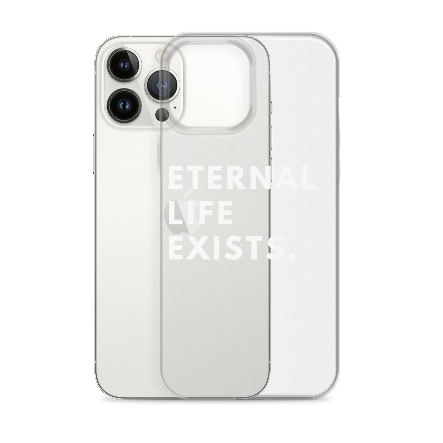 Eternal Life Exists White Letter iPhone Case