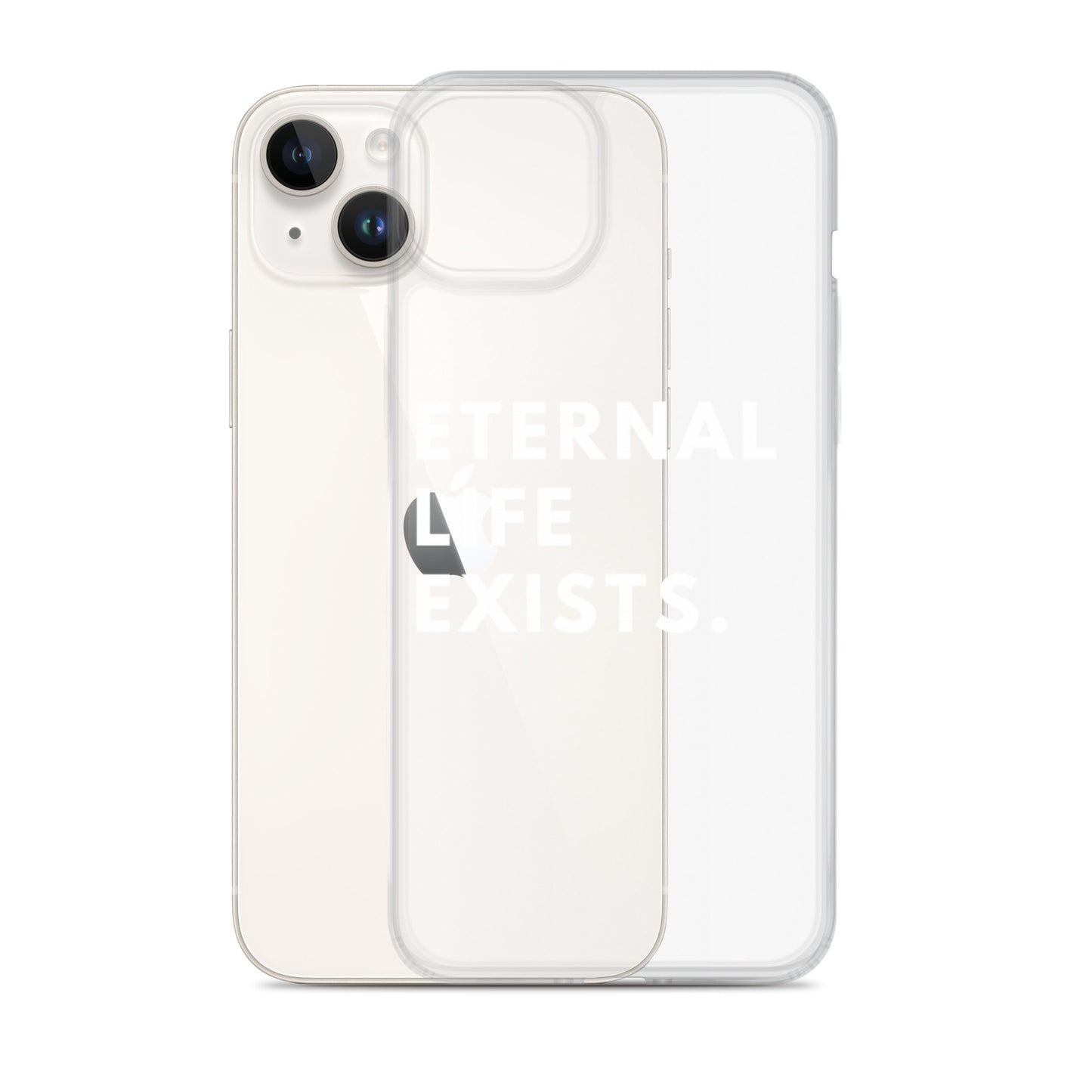 Eternal Life Exists White Letter iPhone Case