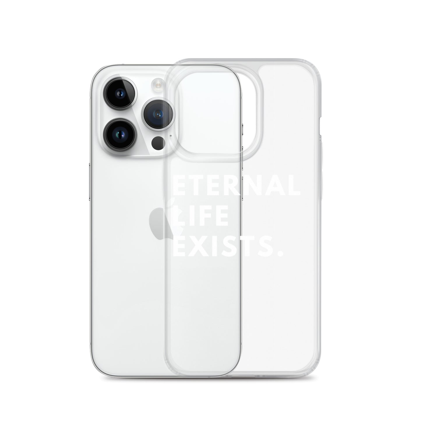 Eternal Life Exists White Letter iPhone Case