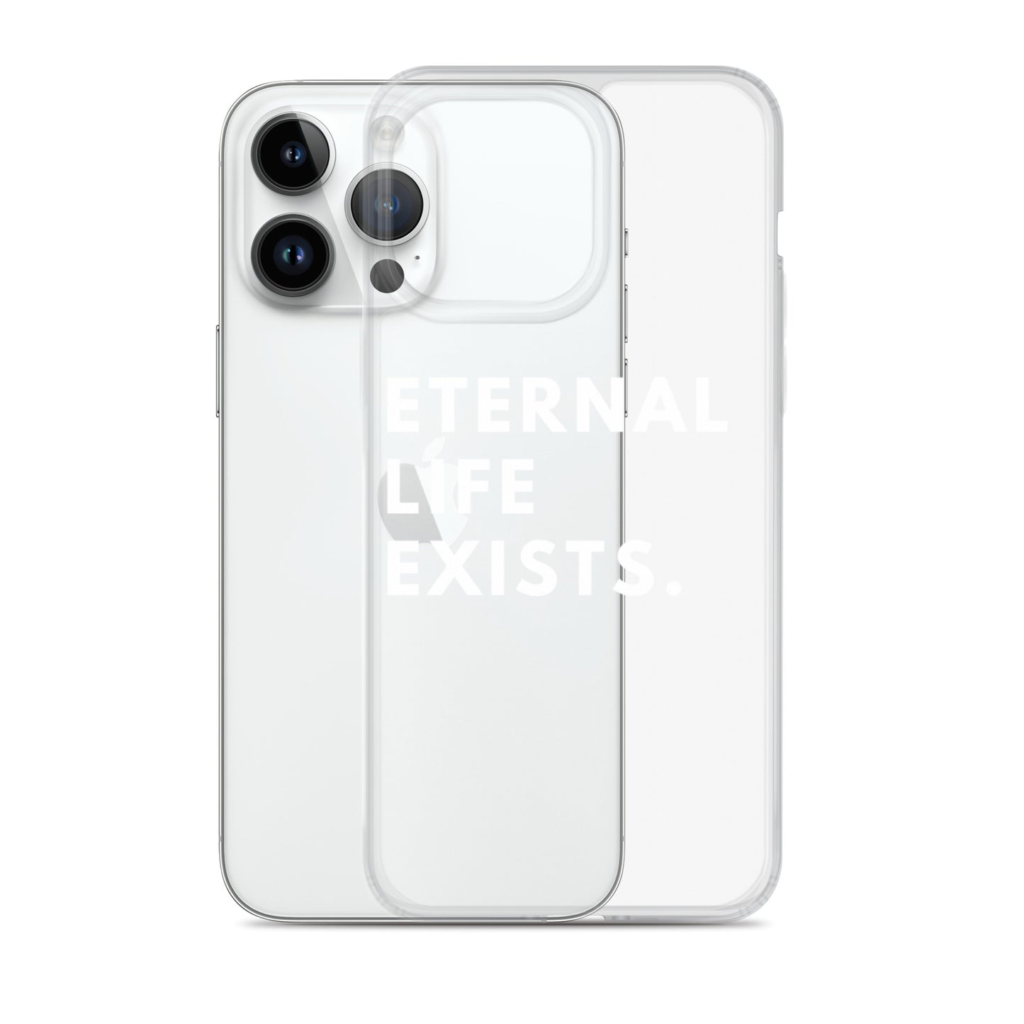 Eternal Life Exists White Letter iPhone Case