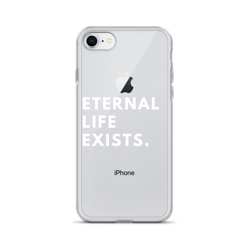 Eternal Life Exists White Letter iPhone Case