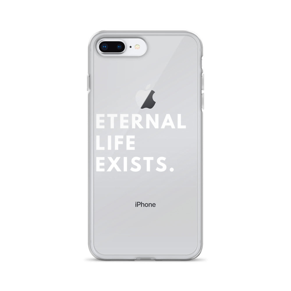 Eternal Life Exists White Letter iPhone Case
