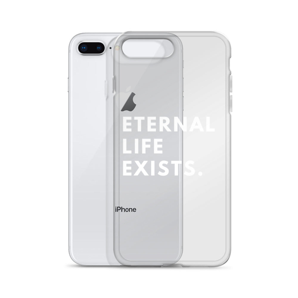 Eternal Life Exists White Letter iPhone Case