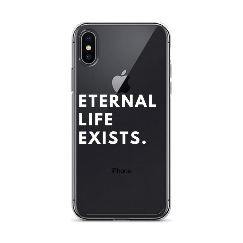 Eternal Life Exists White Letter iPhone Case