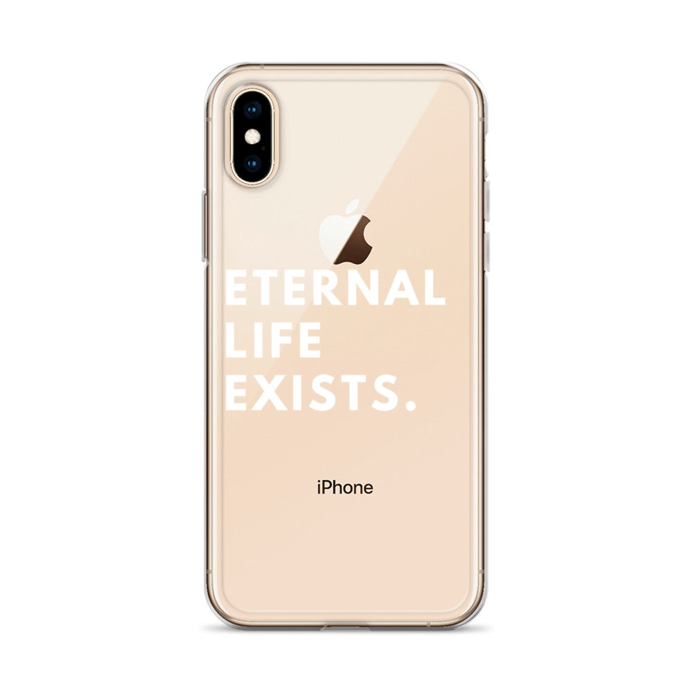 Eternal Life Exists White Letter iPhone Case