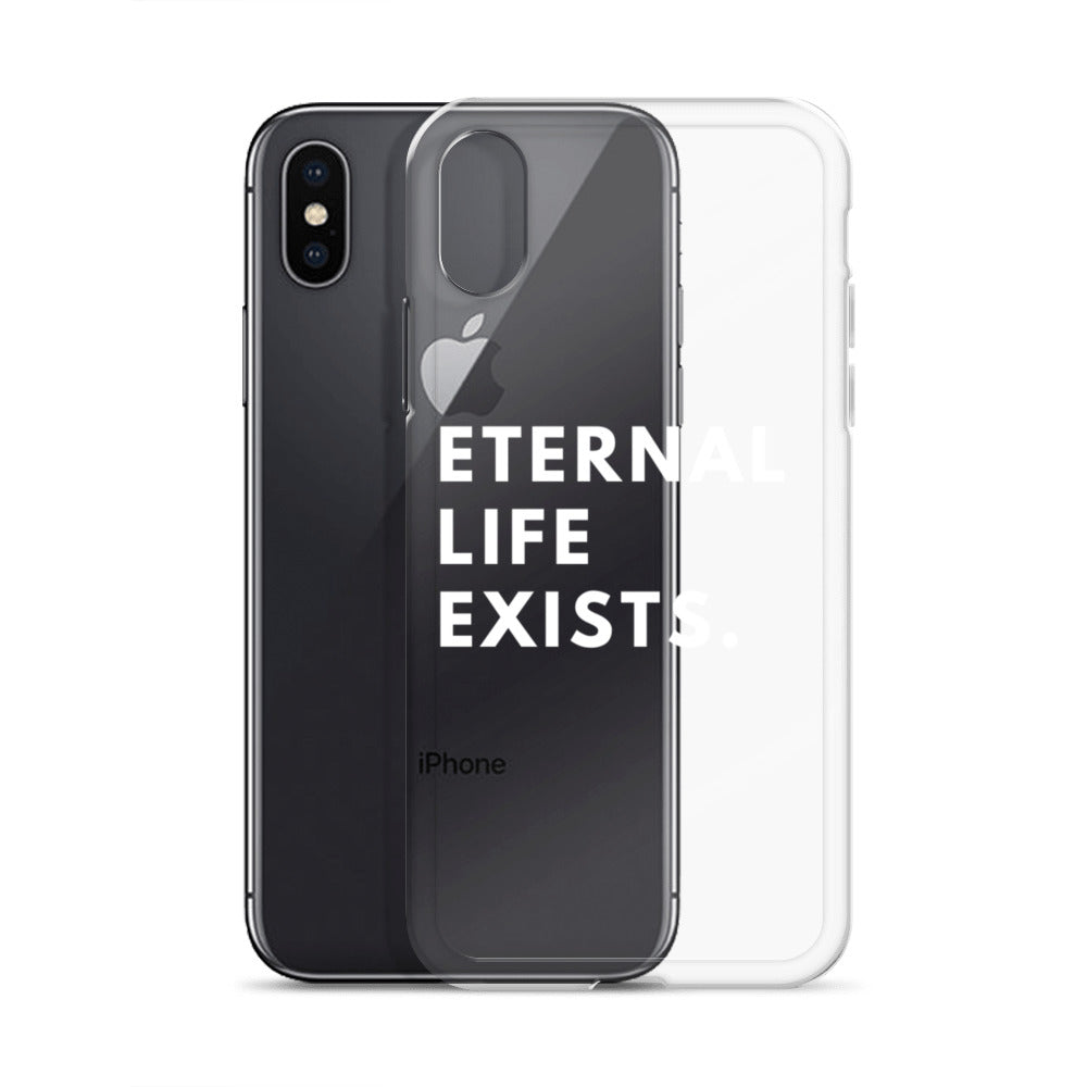 Eternal Life Exists White Letter iPhone Case
