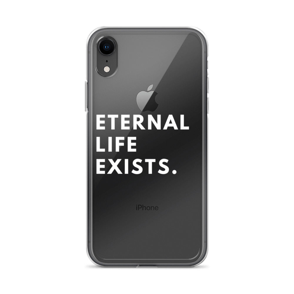 Eternal Life Exists White Letter iPhone Case