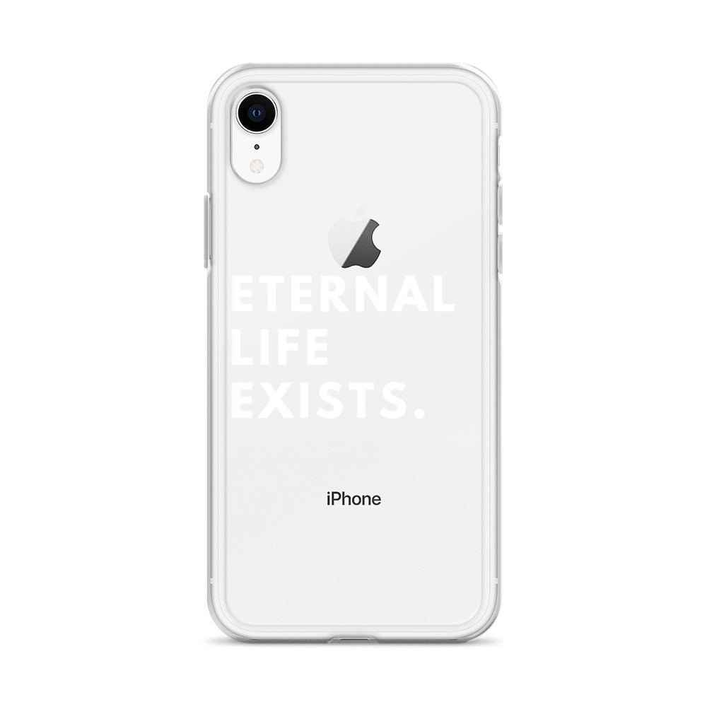 Eternal Life Exists White Letter iPhone Case