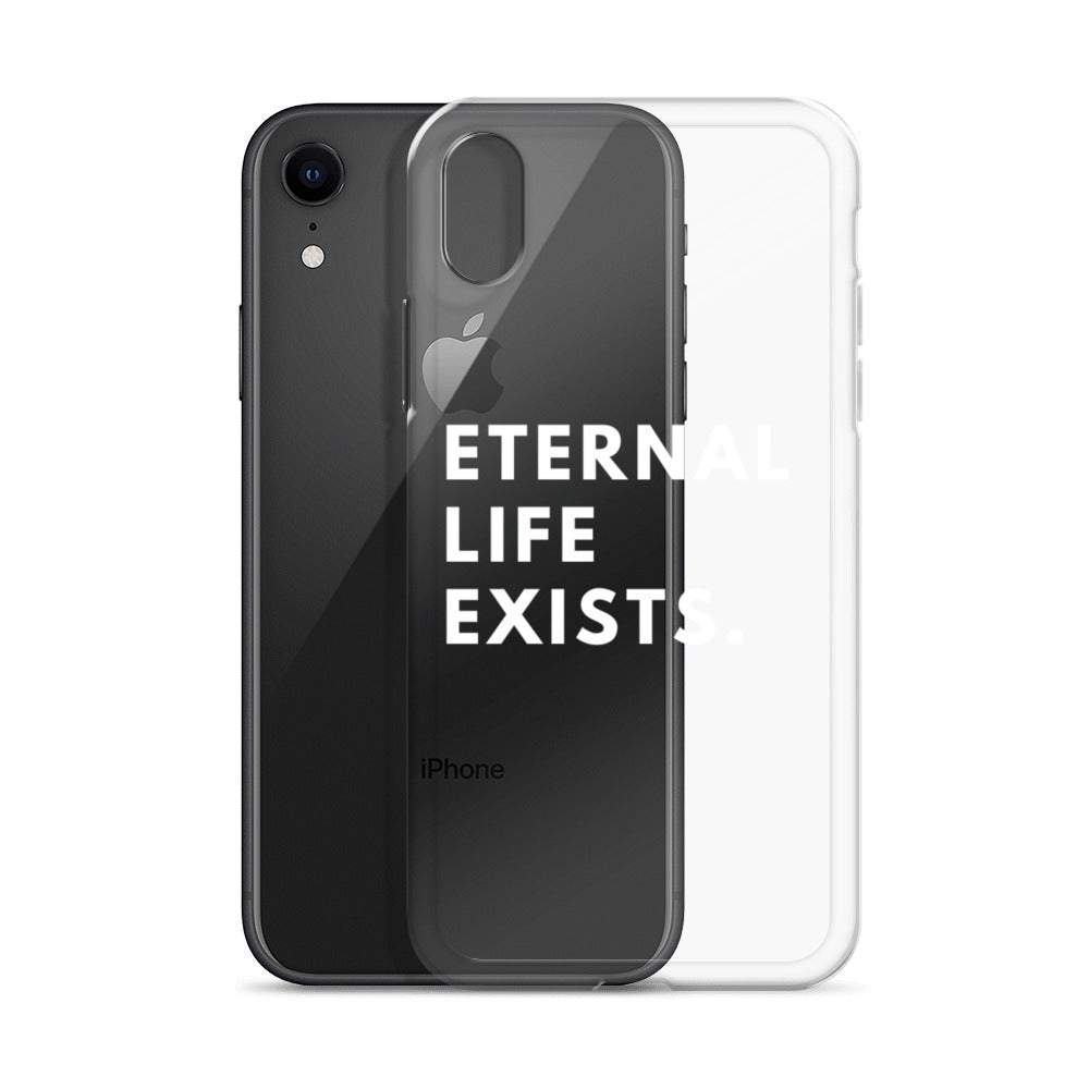 Eternal Life Exists White Letter iPhone Case