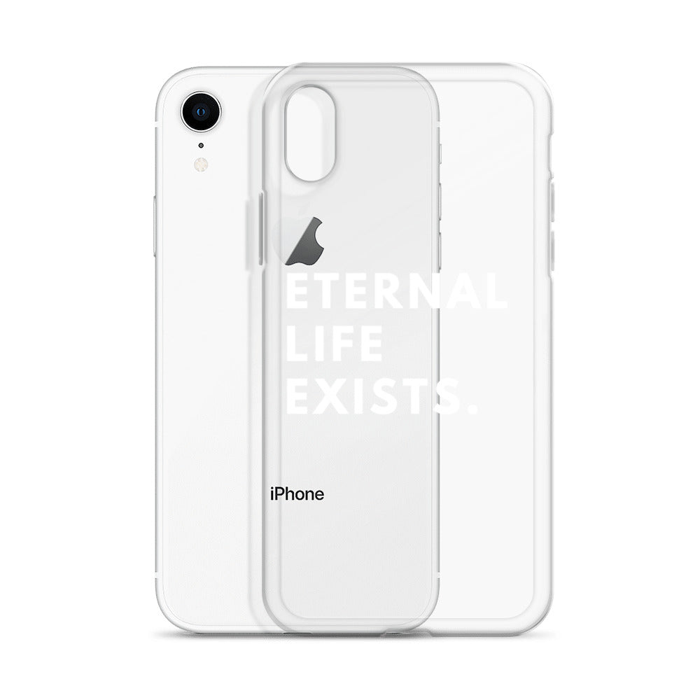 Eternal Life Exists White Letter iPhone Case