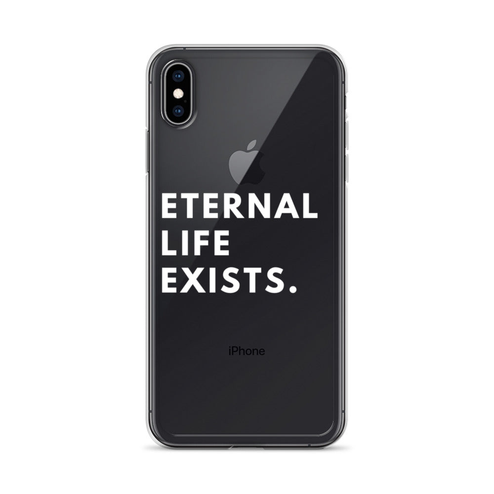Eternal Life Exists White Letter iPhone Case