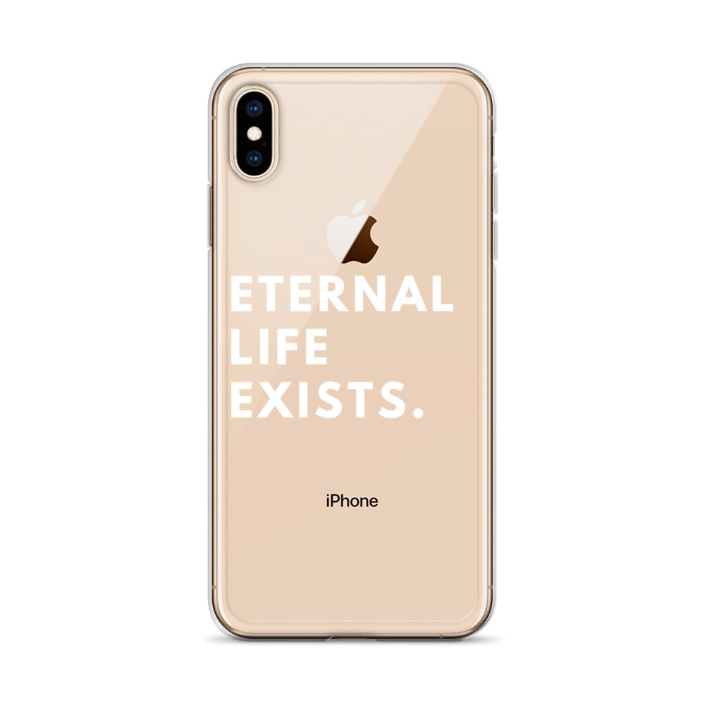 Eternal Life Exists White Letter iPhone Case