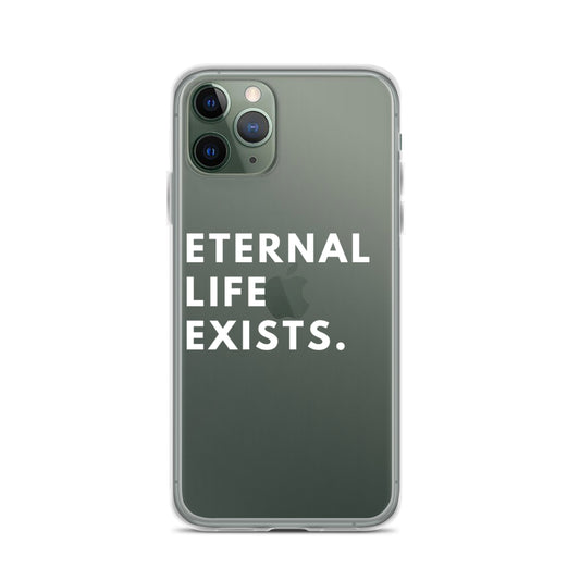 Eternal Life Exists White Letter iPhone Case